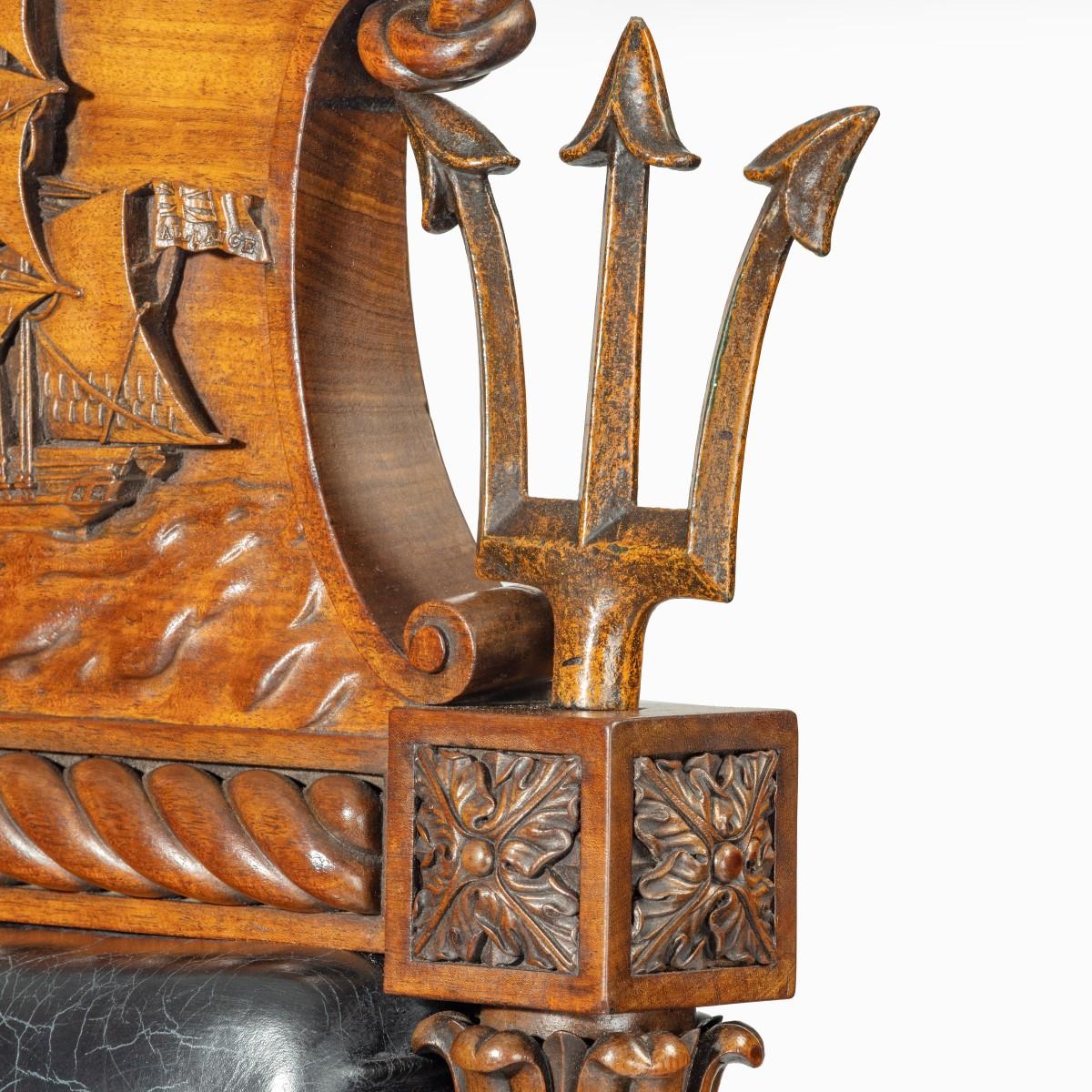 Großer und eindringlicher nautischer Regency-Stuhl aus der Regency-Zeit, hergestellt für die Alliance Assurance Comp im Angebot 2