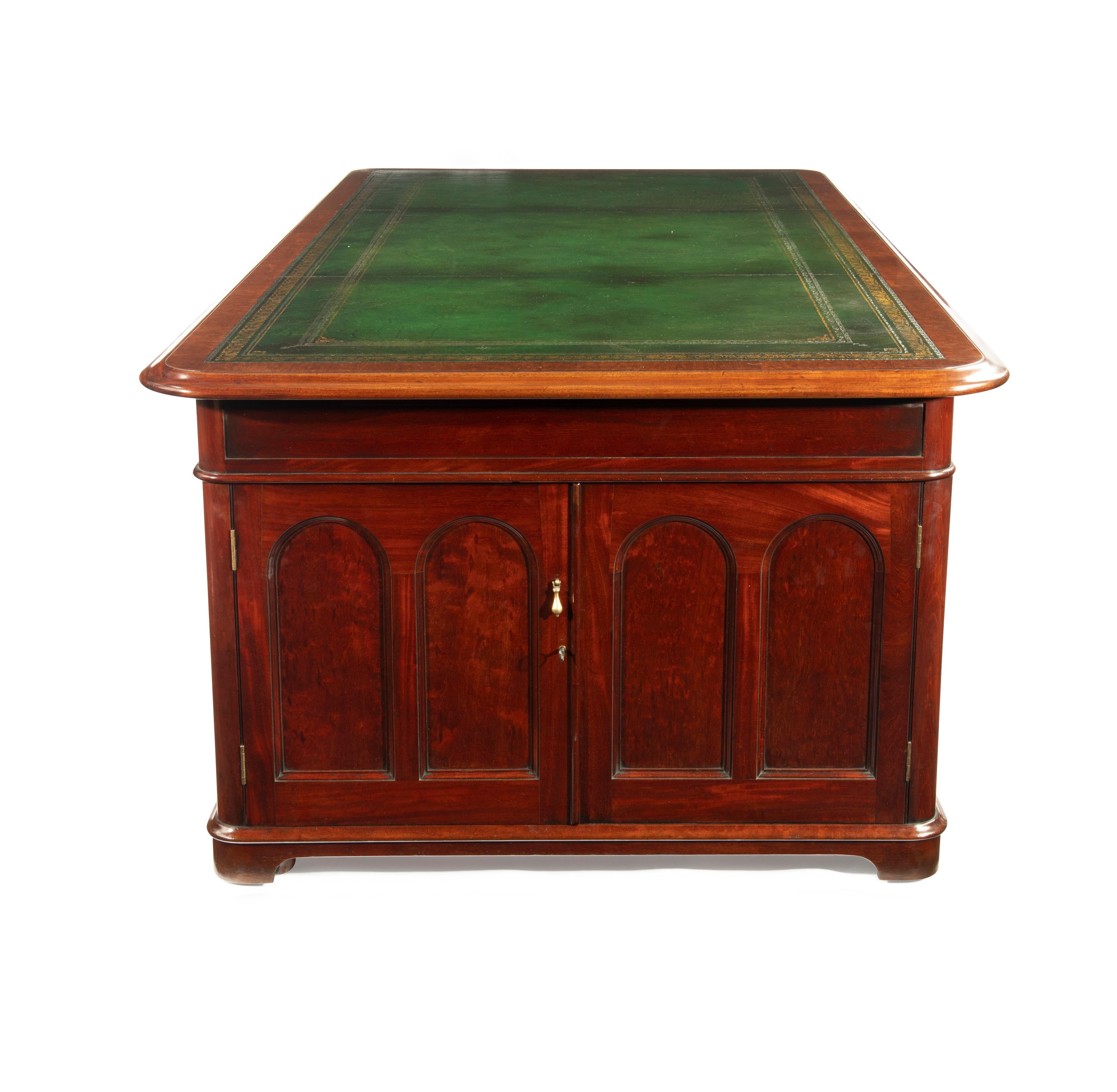 Large and Imposing Victorian Mahogany Partners’ Desk For Sale 1