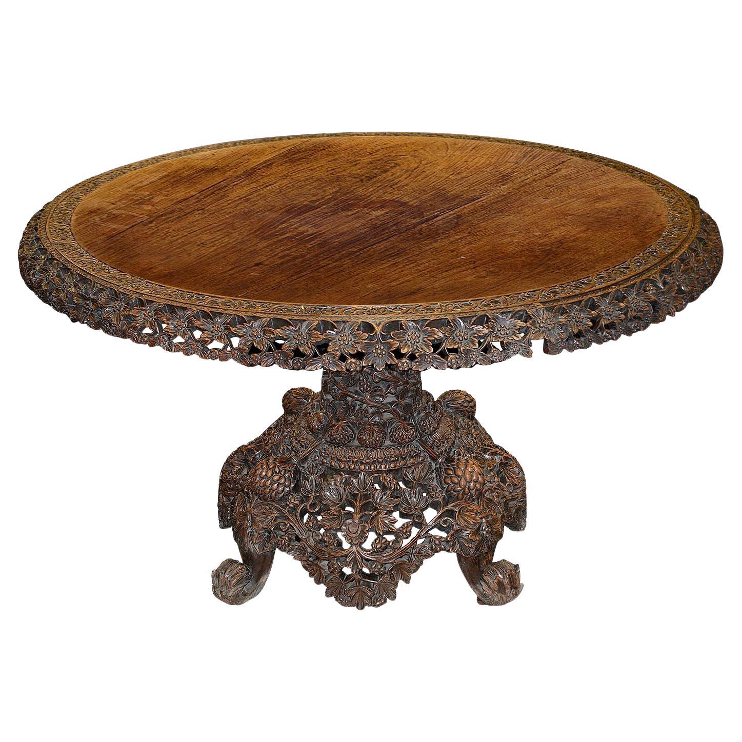 Large and Impressive Anglo Indian Centre Table, circa 1820 For Sale