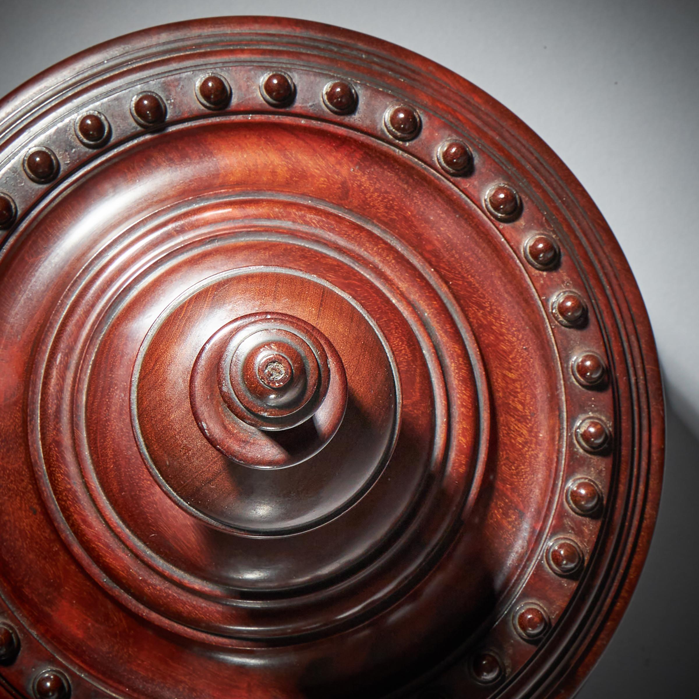 A Large and impressive 19th Century Dutch Mahogany Turned Circular Box For Sale 4
