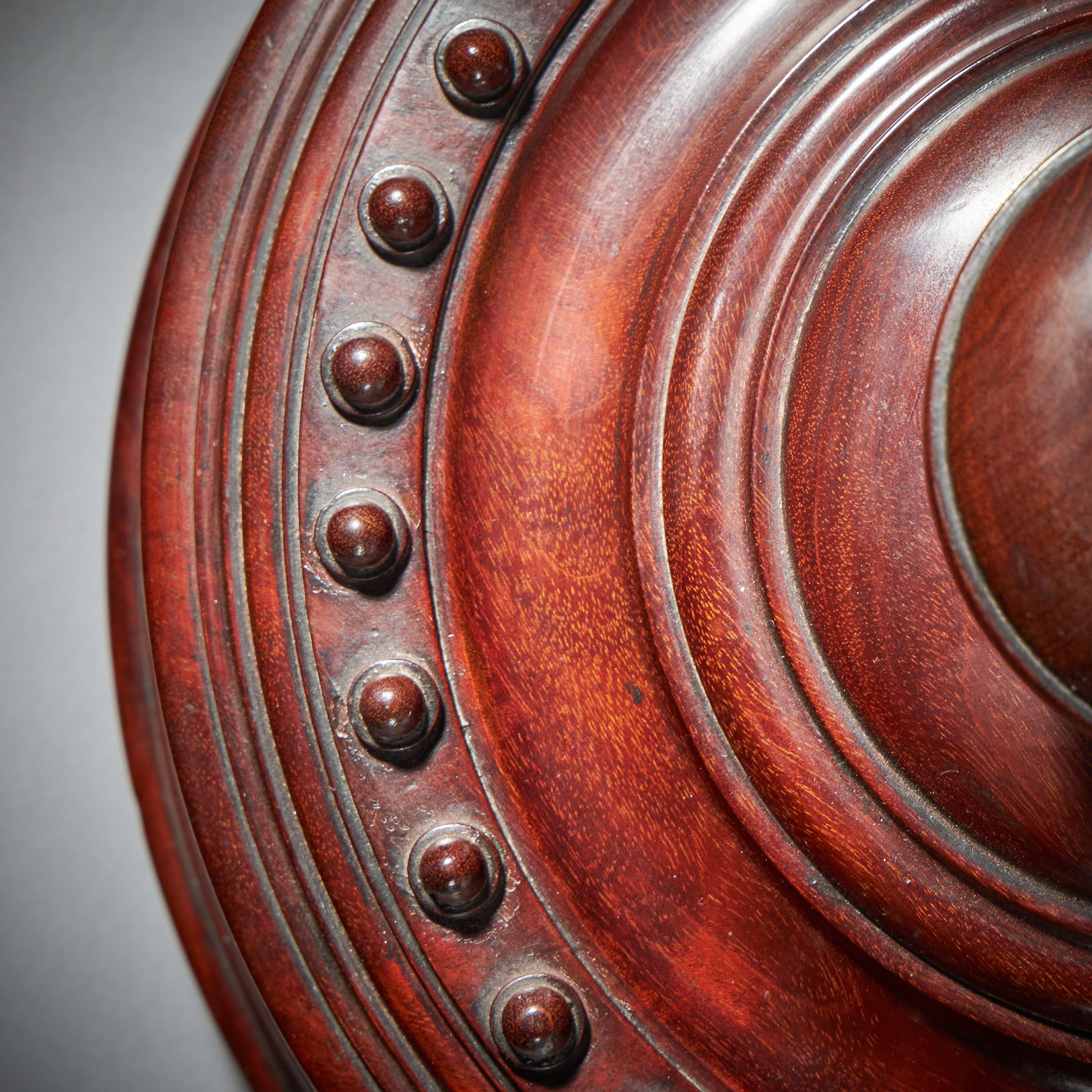 A Large and impressive 19th Century Dutch Mahogany Turned Circular Box For Sale 5