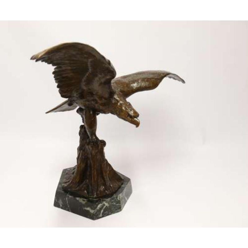 A Large and Impressive Bronze Sculpture of a Eagle by Claude Mirval For Sale 3