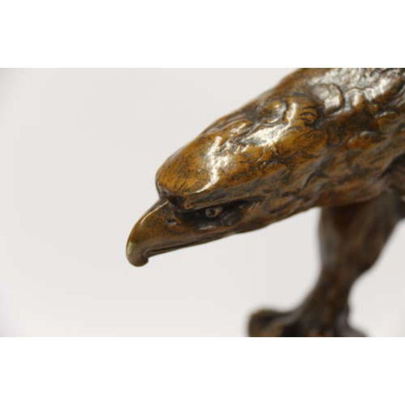 A Large and Impressive Bronze Sculpture of a Eagle by Claude Mirval For Sale 8