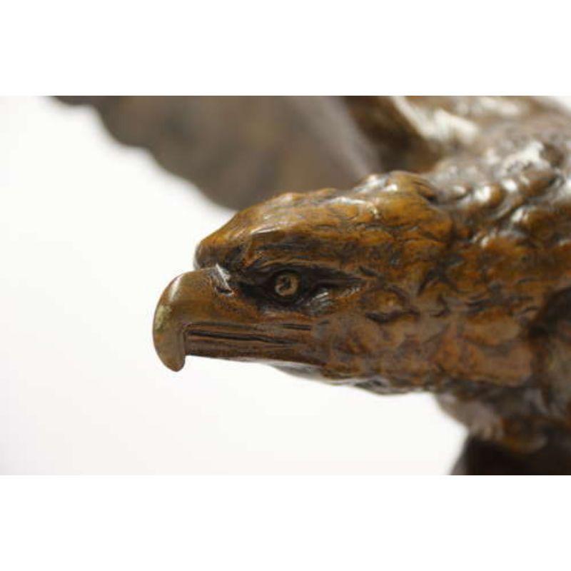 A Large and Impressive Bronze Sculpture of a Eagle by Claude Mirval For Sale 9