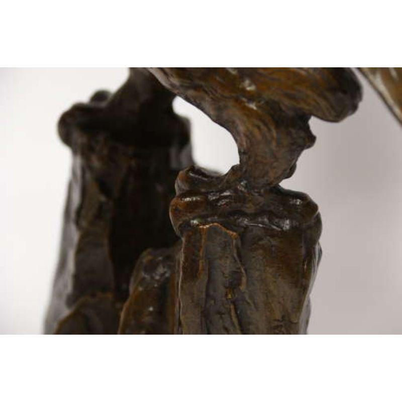 A Large and Impressive Bronze Sculpture of a Eagle by Claude Mirval For Sale 12