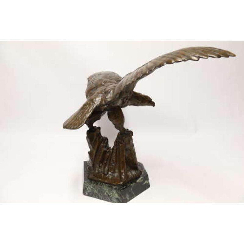 A Large and Impressive Bronze Sculpture of a Eagle by Claude Mirval For Sale 1