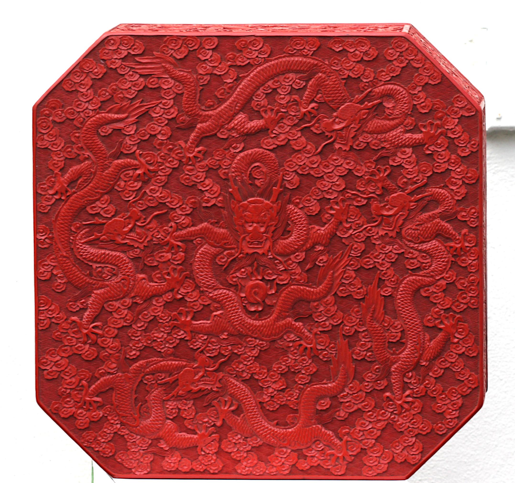 Large and Impressive Chinese Cinnabar Lacquer 