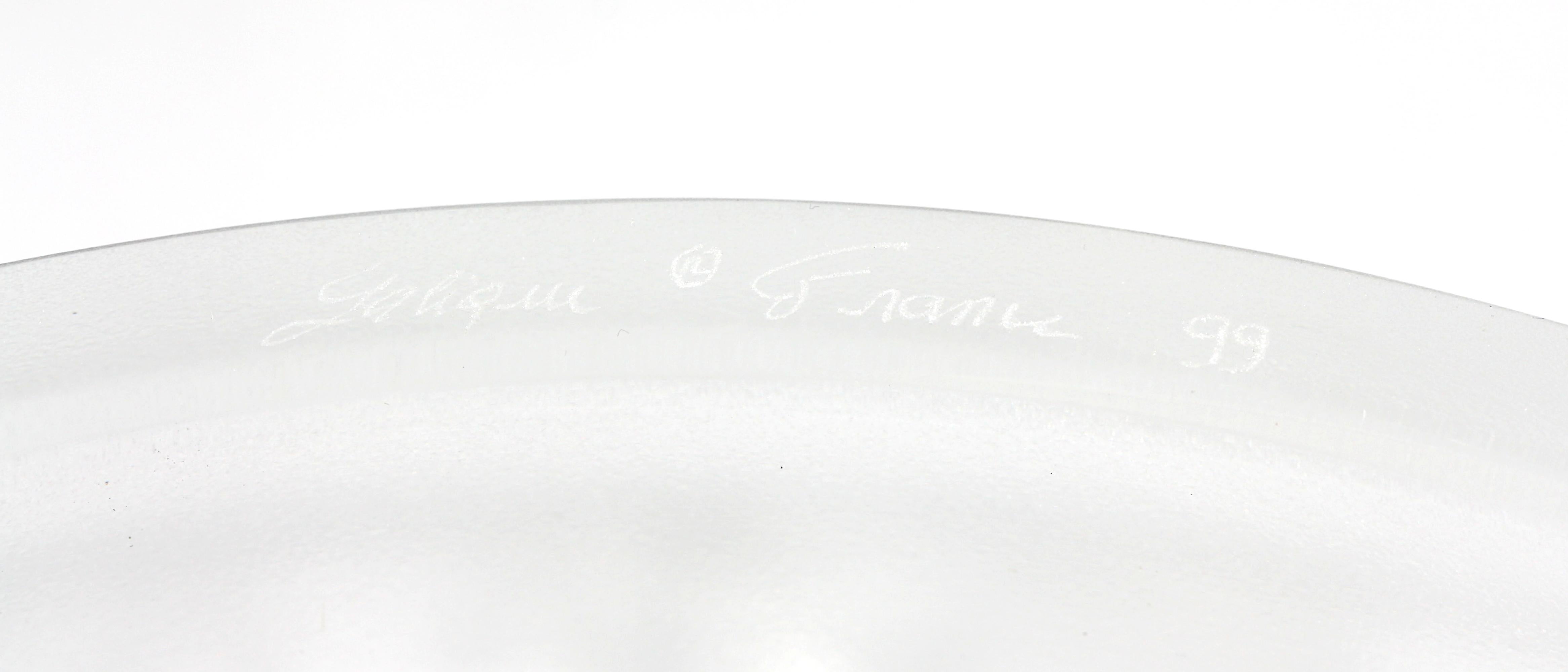 Glass Large and Impressive Lalique Masque De Femme Pattern Covered Vase, France, 20t For Sale