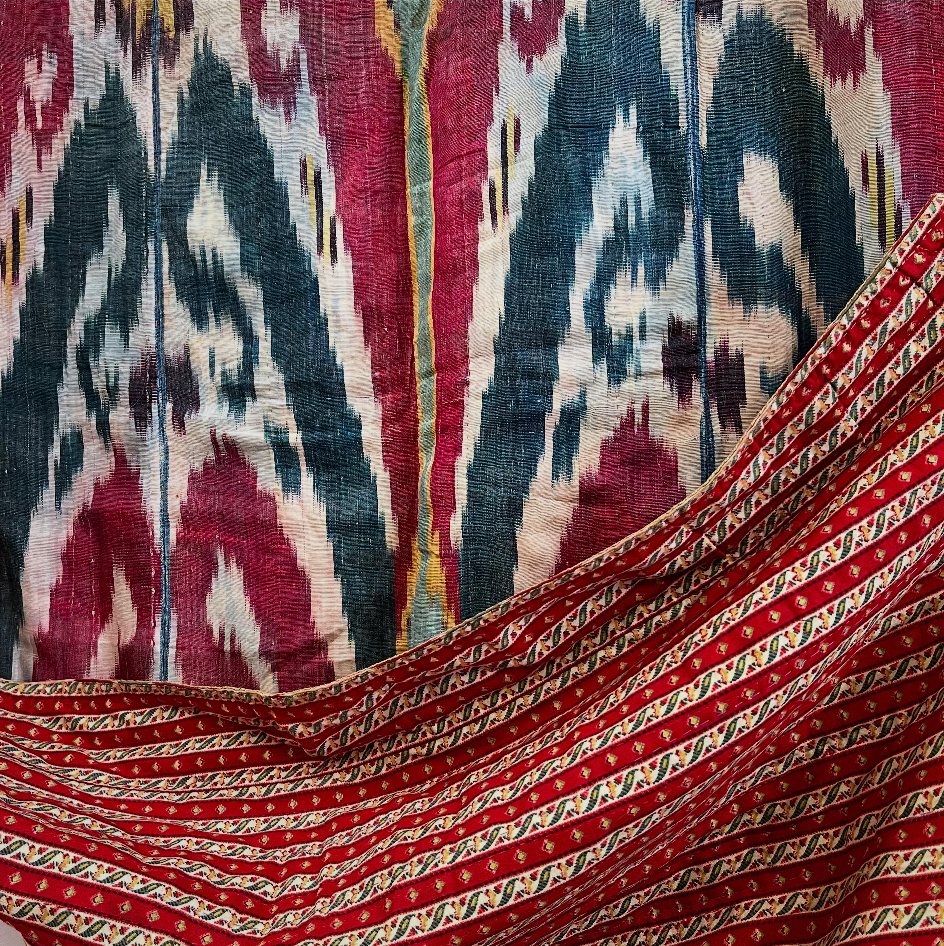 Ouzbek Grand et impressionnant panneau Ikat de la fin du XIXe siècle en vente