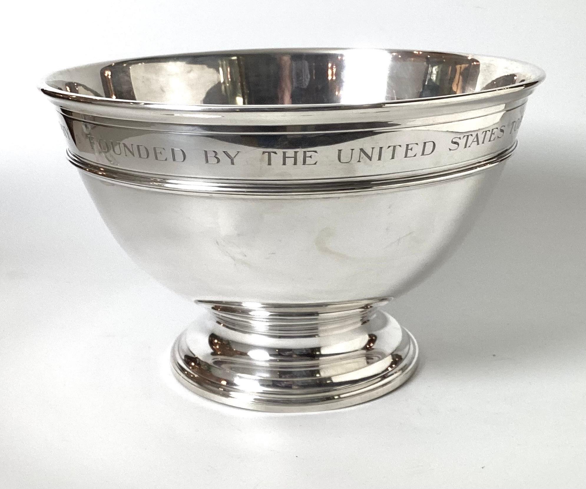 A Large and Impressive Tiffany Sterling Punch Bowl  For Sale 3