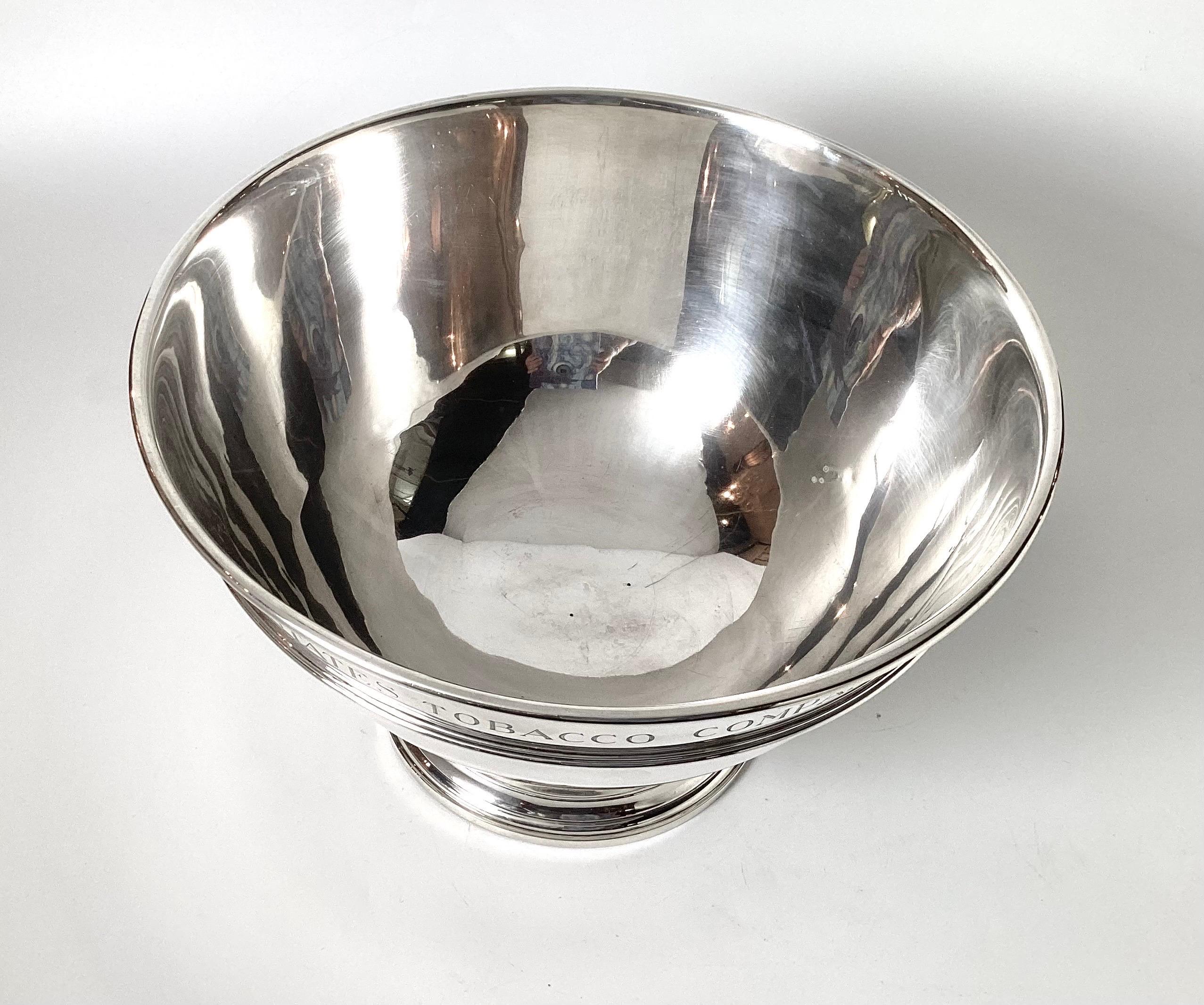 20th Century A Large and Impressive Tiffany Sterling Punch Bowl  For Sale