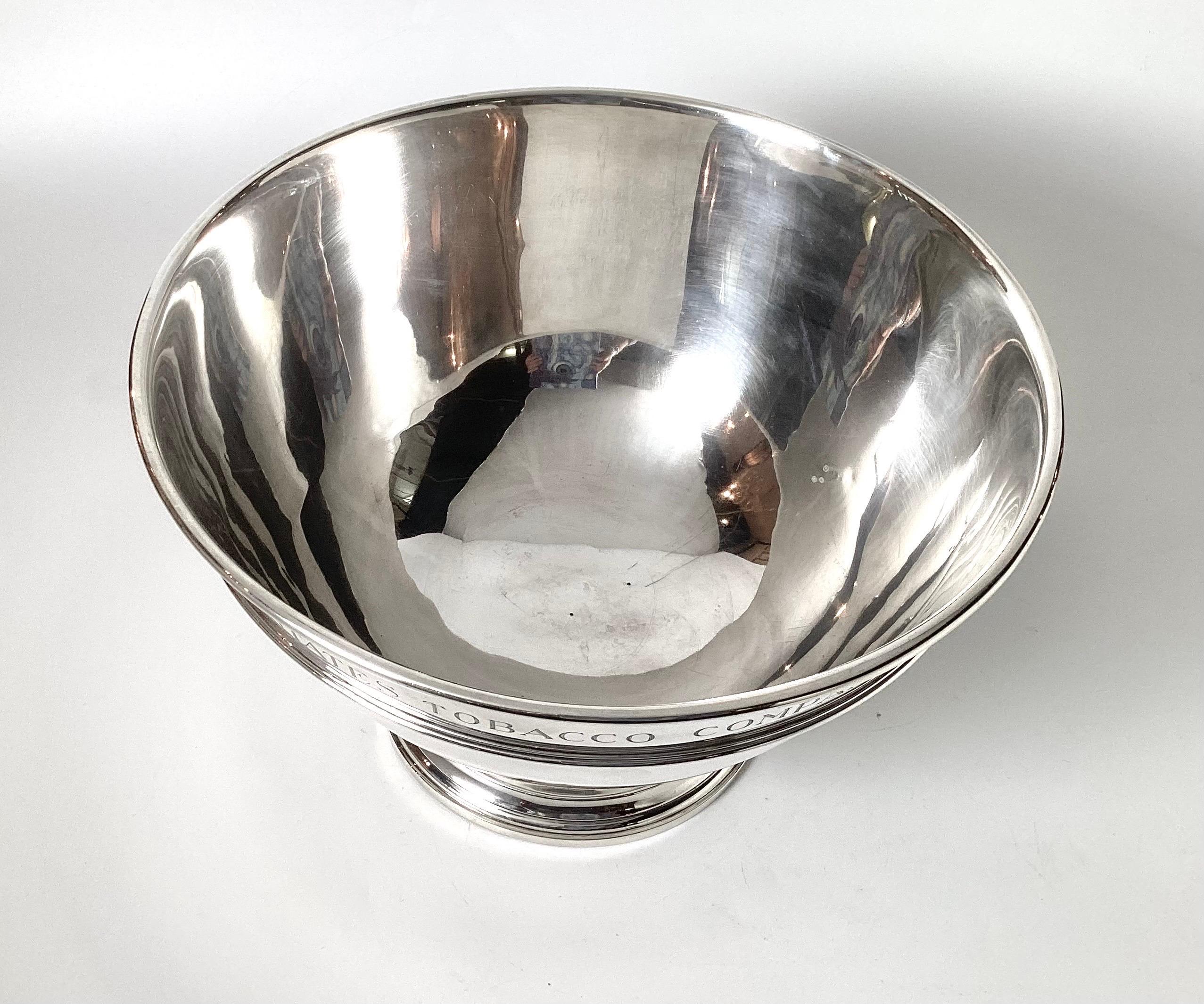 A Large and Impressive Tiffany Sterling Punch Bowl  In Excellent Condition For Sale In Lambertville, NJ