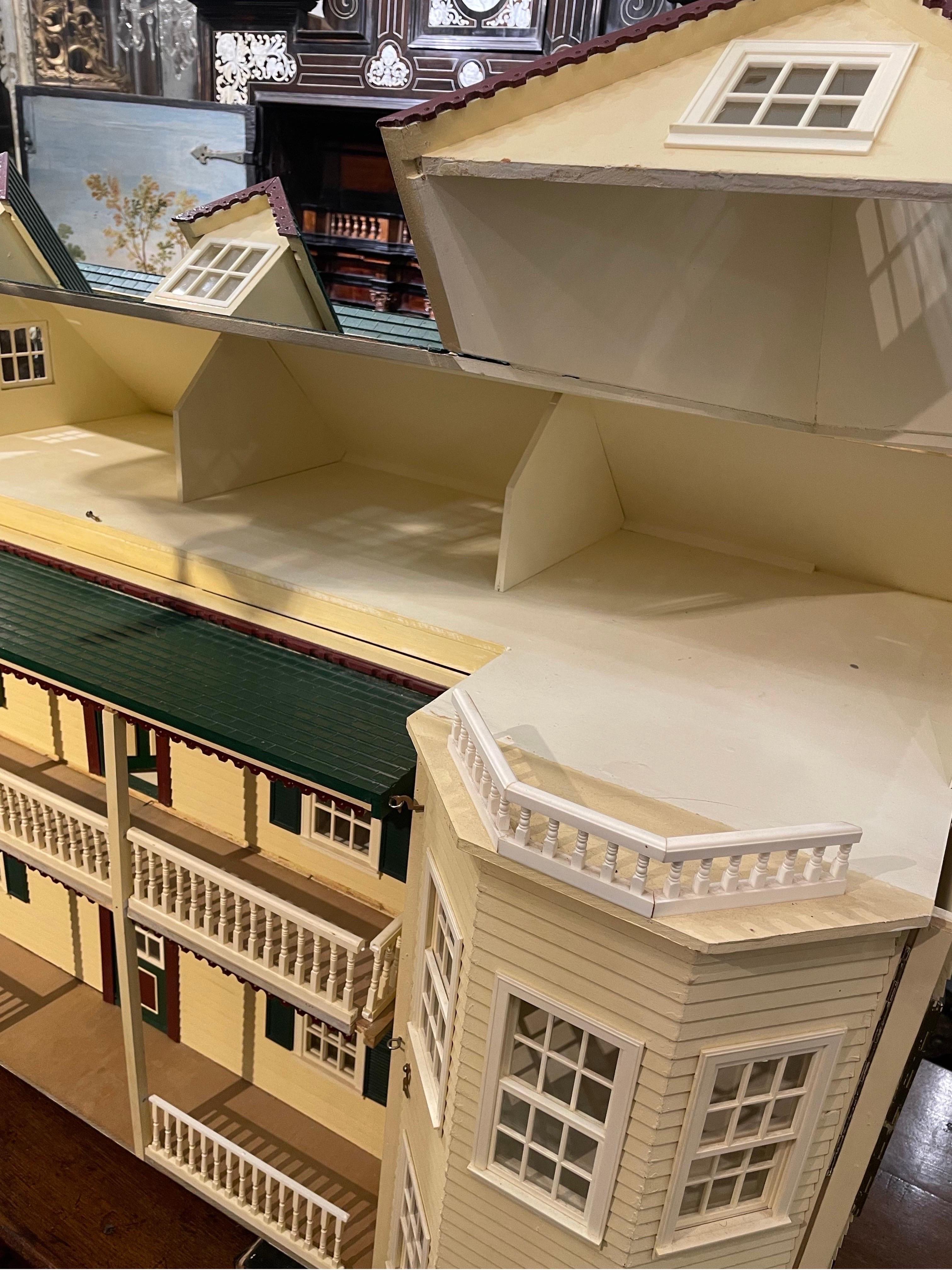 A Large and Impressive Vintage Double Storey Doll House, 20th Century For Sale 4