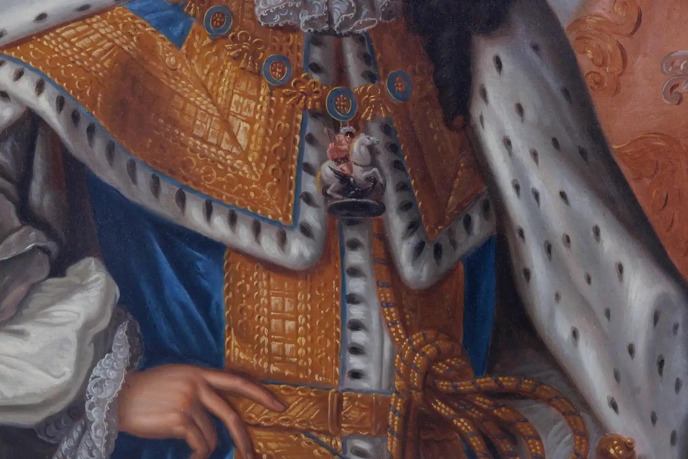 A Large and Magnificent Oil On Canvas Painting of King William III (1672–1702) C In Good Condition For Sale In New York, NY