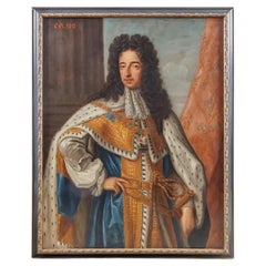 A Large and Magnificent Oil On Canvas Painting of King William III (1672–1702) C