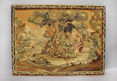 A Large and Nice Quality Late 19th Century Handwoven Framed Aubusson Tapestry