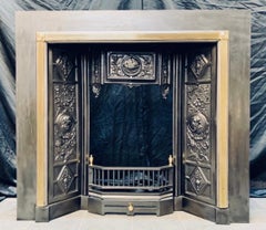 A large and Ornate 19th Century Victorian Scottish Cast Iron Fireplace Insert.