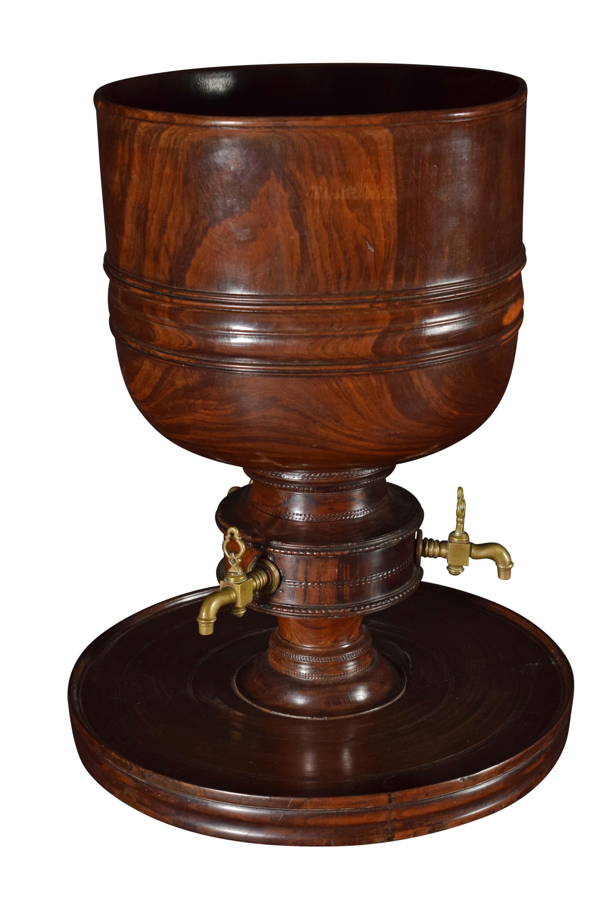 English A Large and Rare 17th Century Lignum Vitae Wassail Bowl For Sale