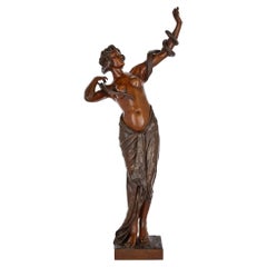 Large and Rare Bronze Female Figure by Goldscheider