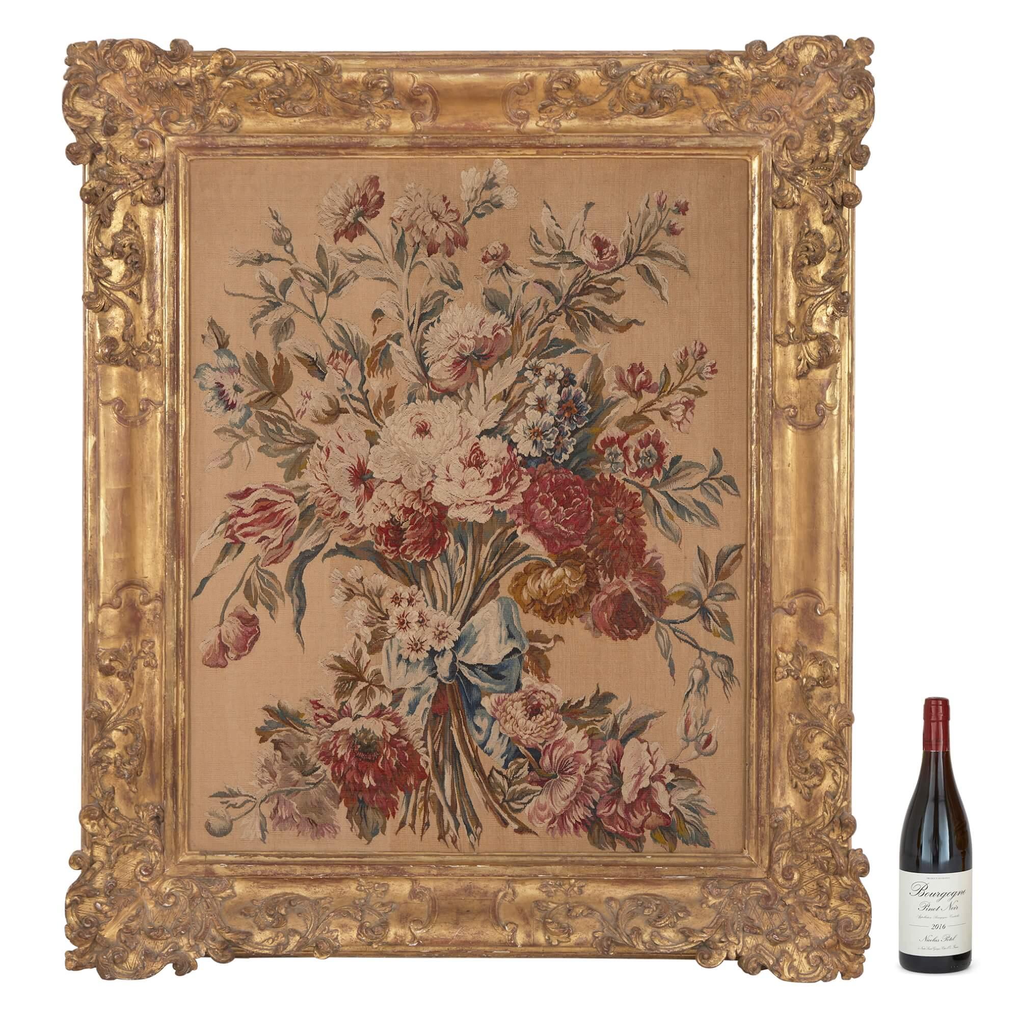 Large and Rare Louis XV Period Frame Beauvais Tapestry Panel, French, circa 1760 For Sale 1