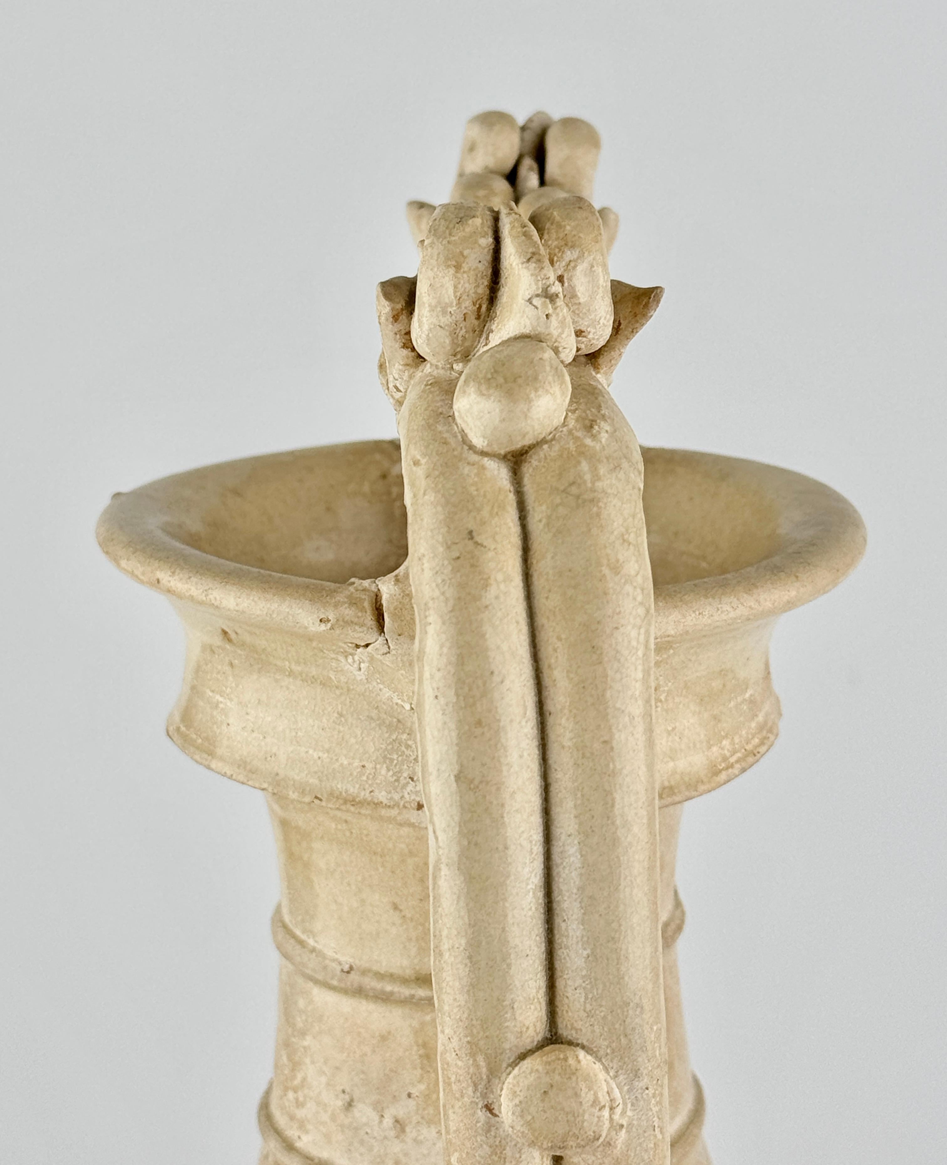 A Large and Rare Straw-Glazed Pottery Amphora, Tang Dynasty For Sale 6