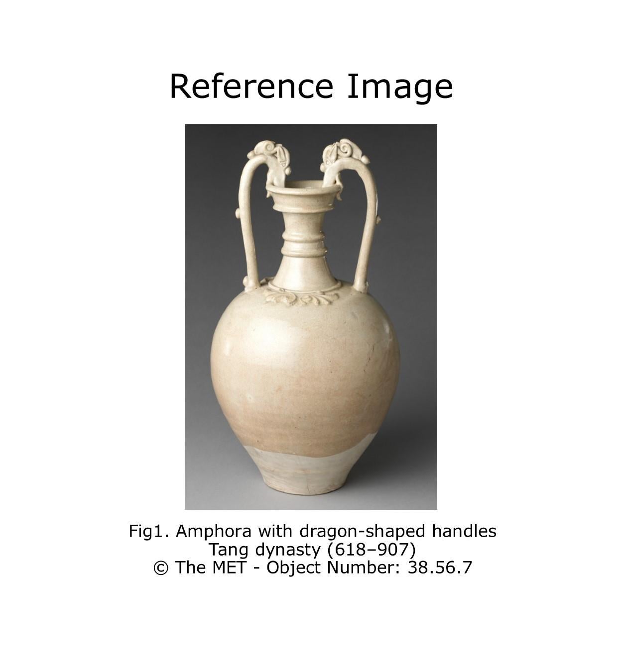 A Large and Rare Straw-Glazed Pottery Amphora, Tang Dynasty For Sale 8