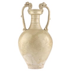 Grande et rare amphore en poterie émaillée à la paille, Dynasty Tang