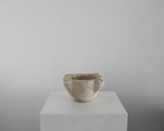 A Large And Simple Primitive Wabi Sabi Early 19Th C. Catalan Marble Mortar