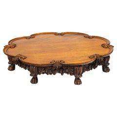 A large Anglo Indian padouk wood Lazy Susan
