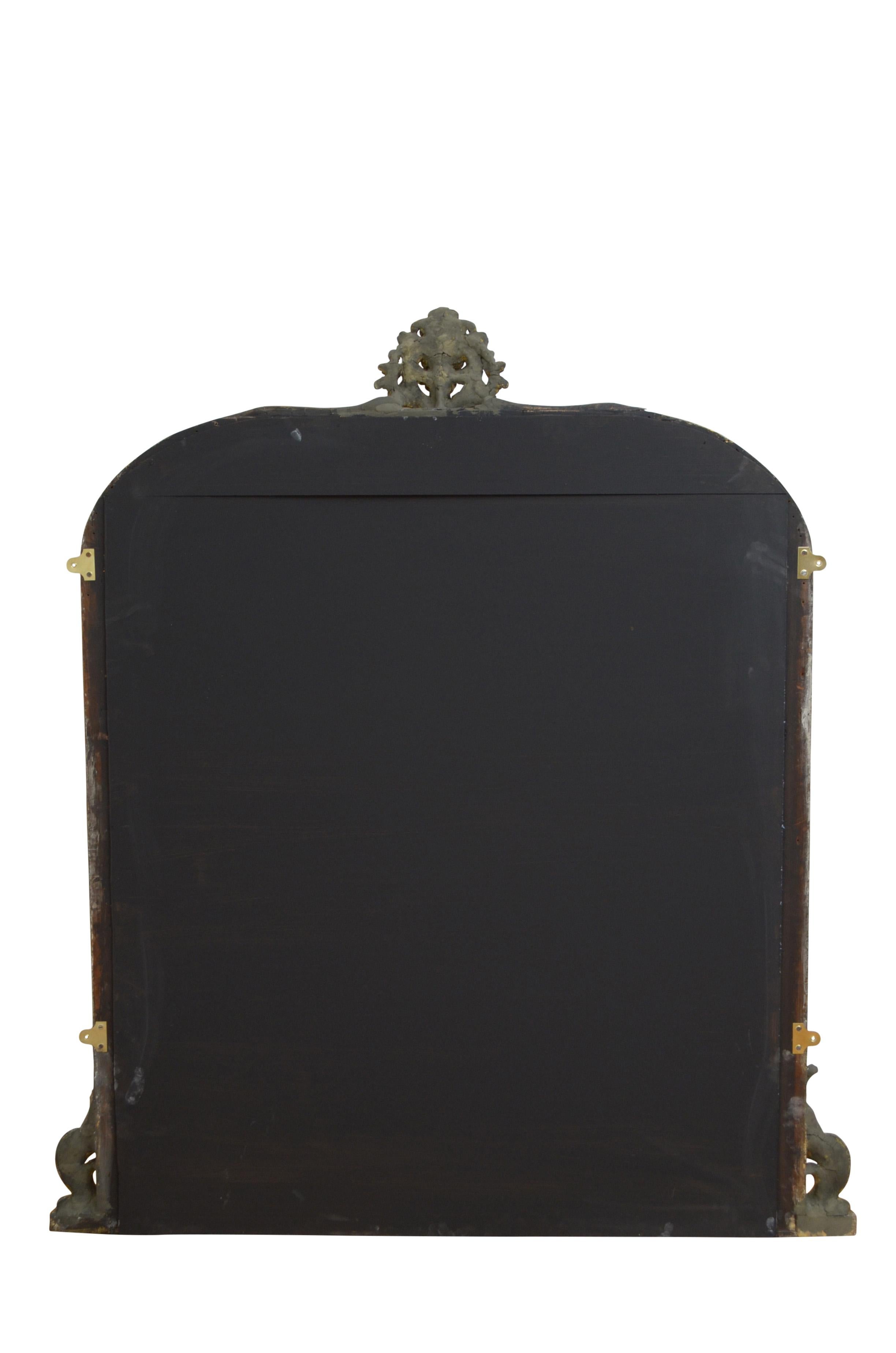 Großer antiker vergoldeter Wandspiegel des 19. Jahrhunderts, H155 cm, um 1860 im Angebot 7