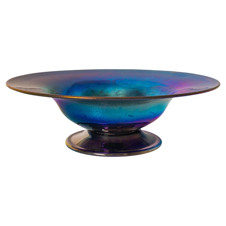 Pink Iridescent Glass Bowl attributed to Elsa Peretti for Tiffany & Co.  Italy, 1980s for sale at Pamono