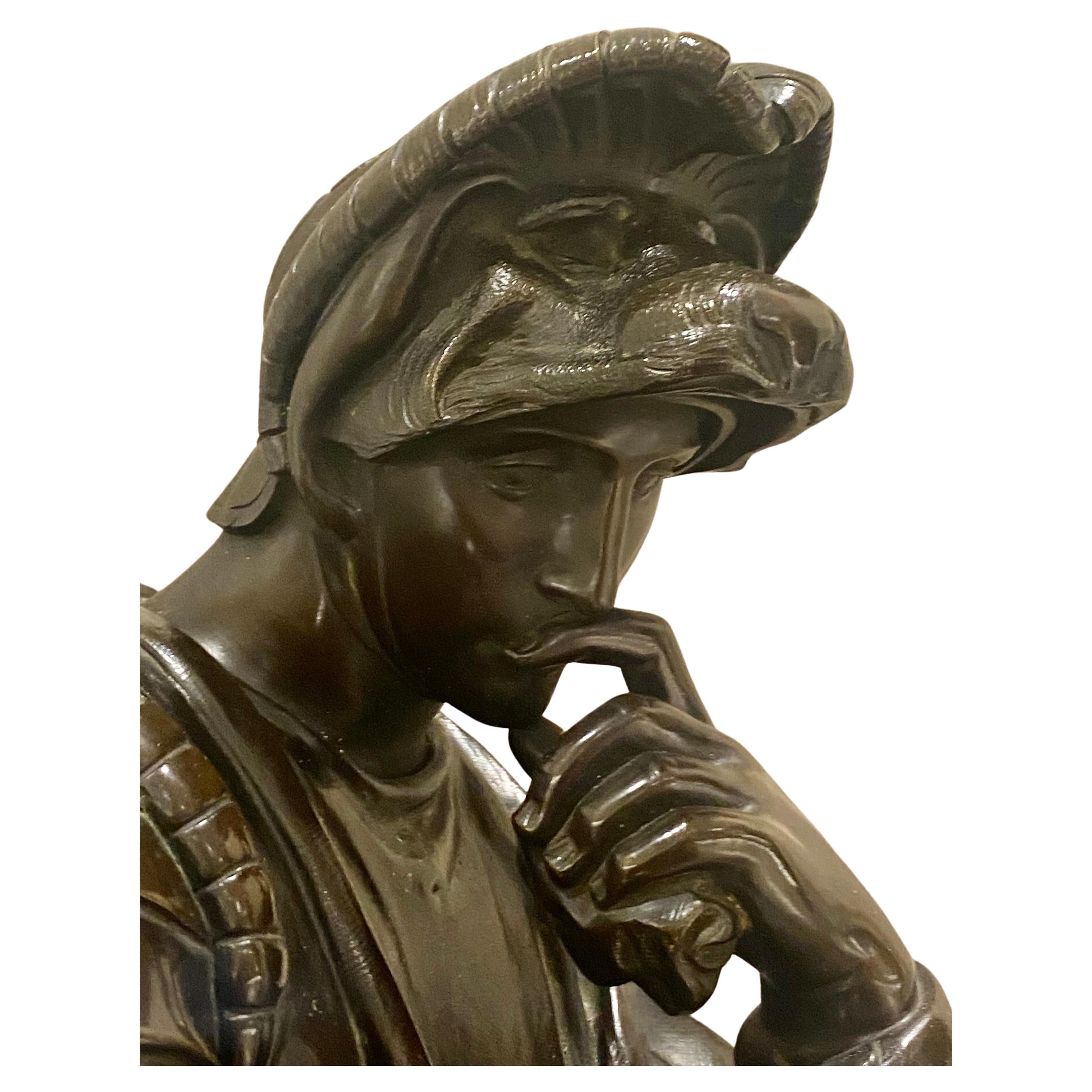 Large Antique Bronze Statue of Lorenzo De Medici, circa 19th Century Signed 3
