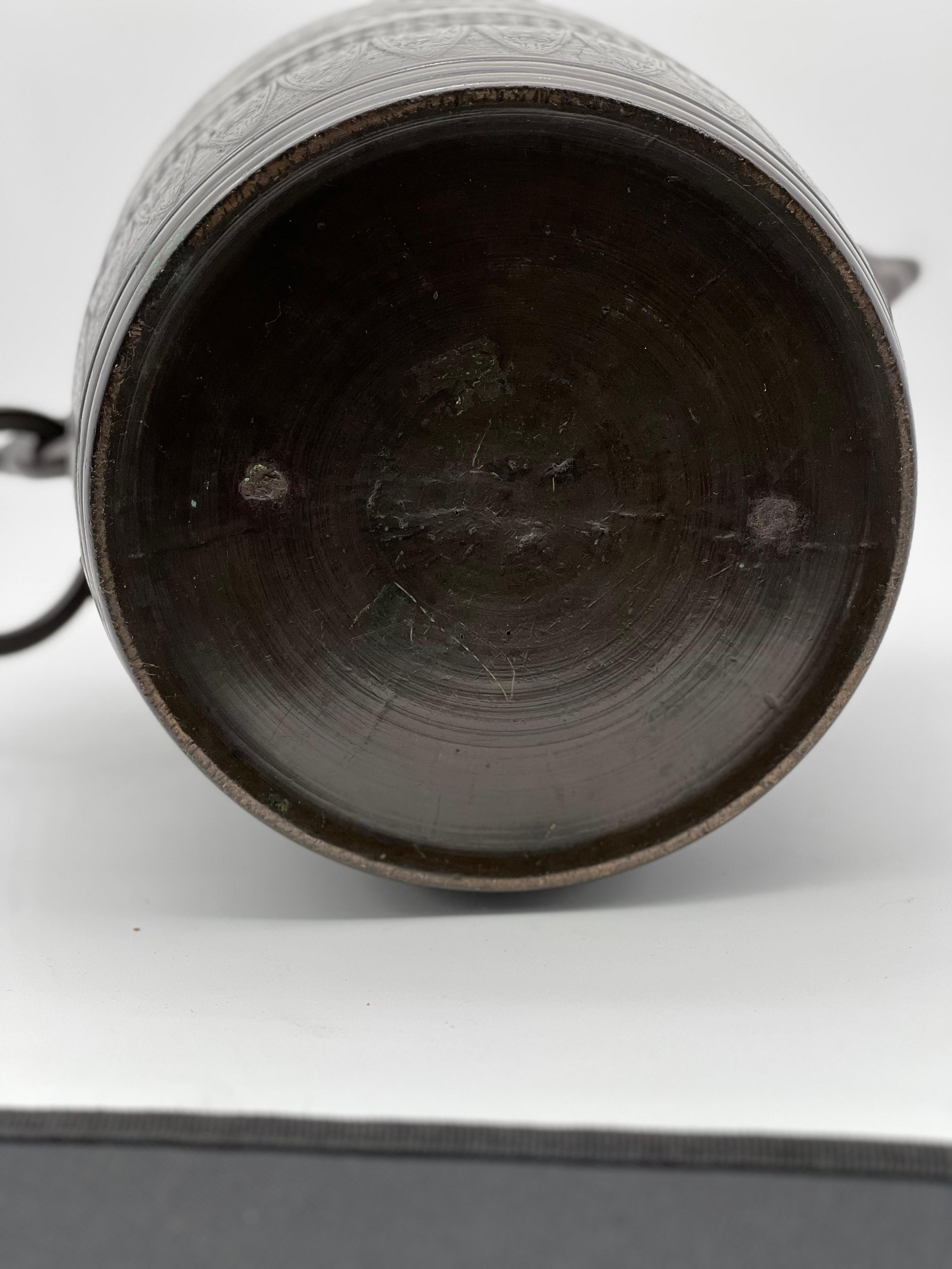 A LARGE ANTIQUE CHINESE ARCHAIC BRONZE CENSER BOWL 19th C For Sale 1