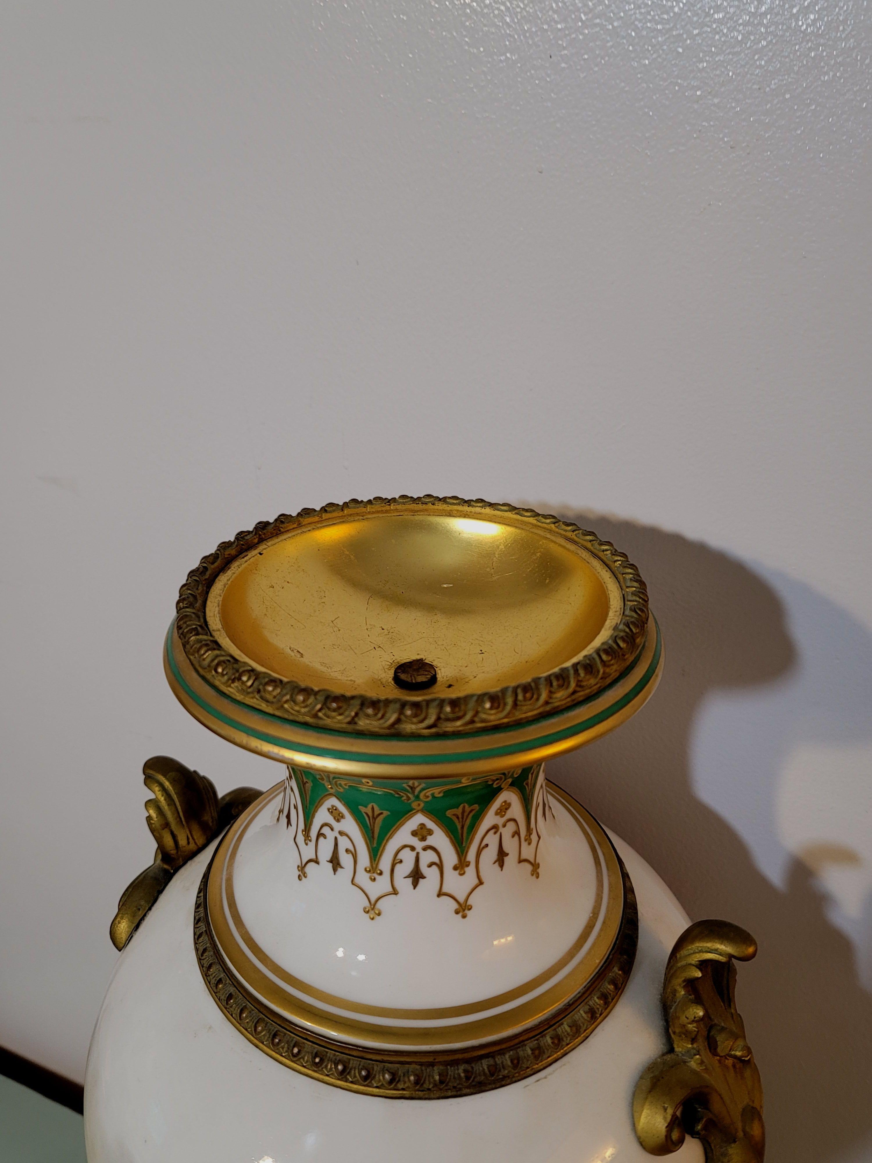 Large Antique French Sevres Porcelain Urn, 19th Century, Signature and Mark For Sale 9