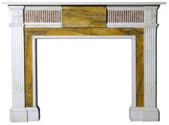 Large Antique George III Style Sienna Marble Fireplace Surround