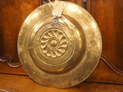 A Large Antique Gilded Brass Alms Dish in the Nuremburg Style, 19th Century