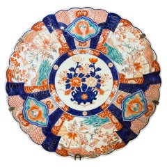 A Large Antique Japanese Imari Charger / Wall Plate, 19th Century