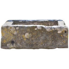 Large Antique Limestone Trough with Good Weathering and Patination