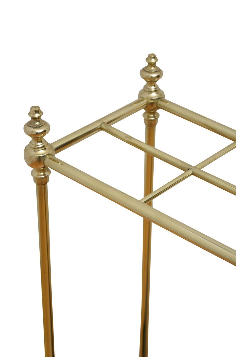 Large Antique Umbrella Stand in Brass For Sale at 1stDibs
