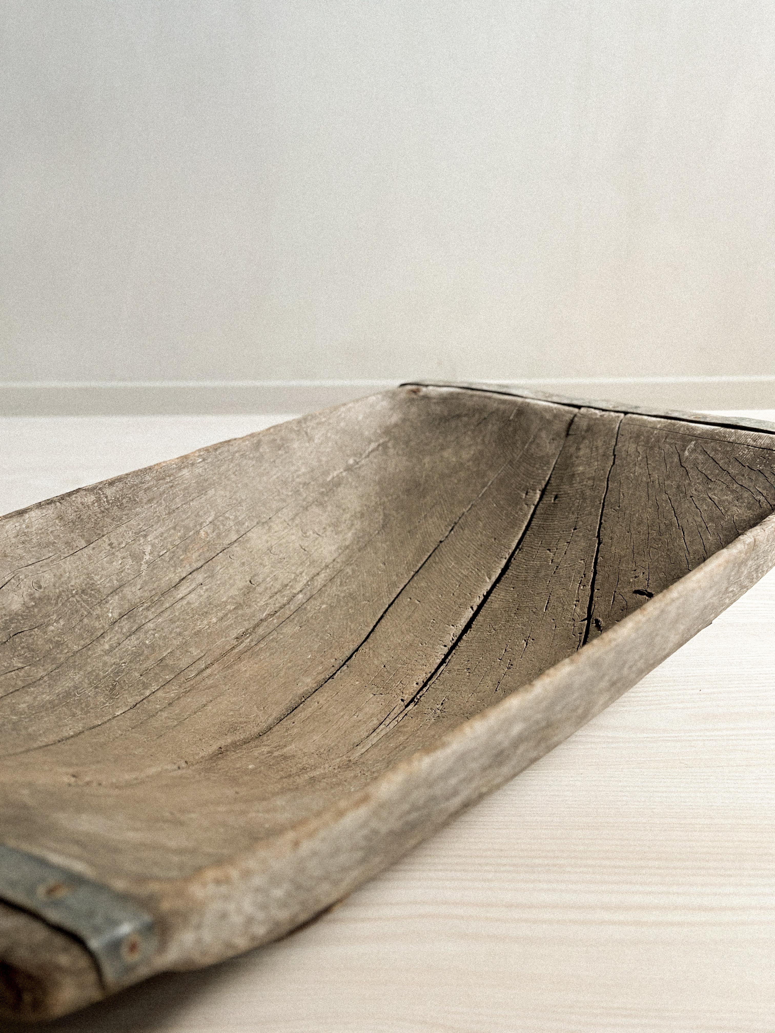 Metal A Large Antique Wabi Sabi Wooden Tray, Scandinavia c. 1800s  For Sale