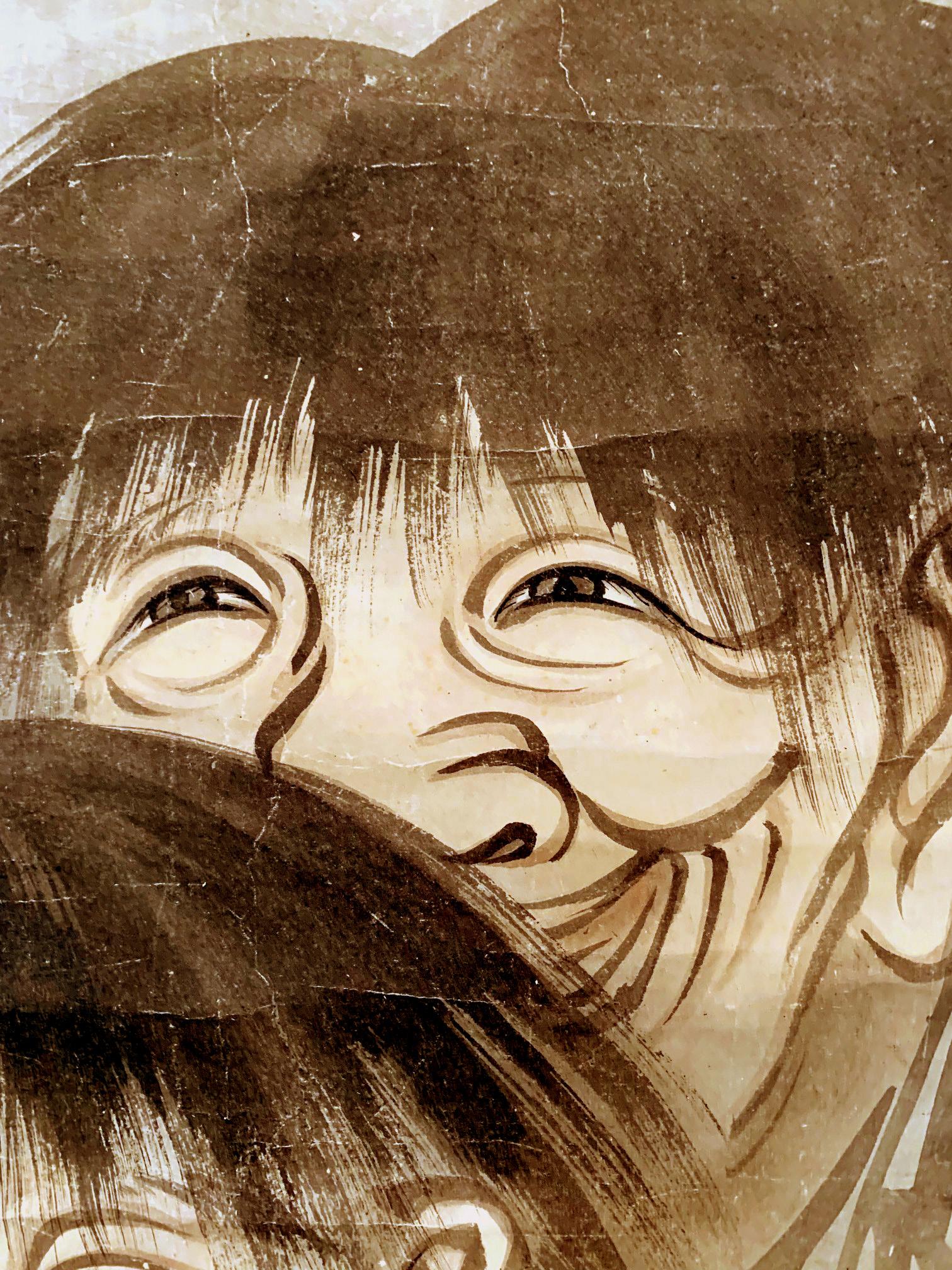 Große antike japanische Zen-Tintenschriftrolle nach Sesson Shukei im Angebot 5