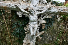 Large Architectural French Cast Iron Cross