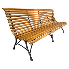 Used Large Arras Wrought Iron Garden Bench