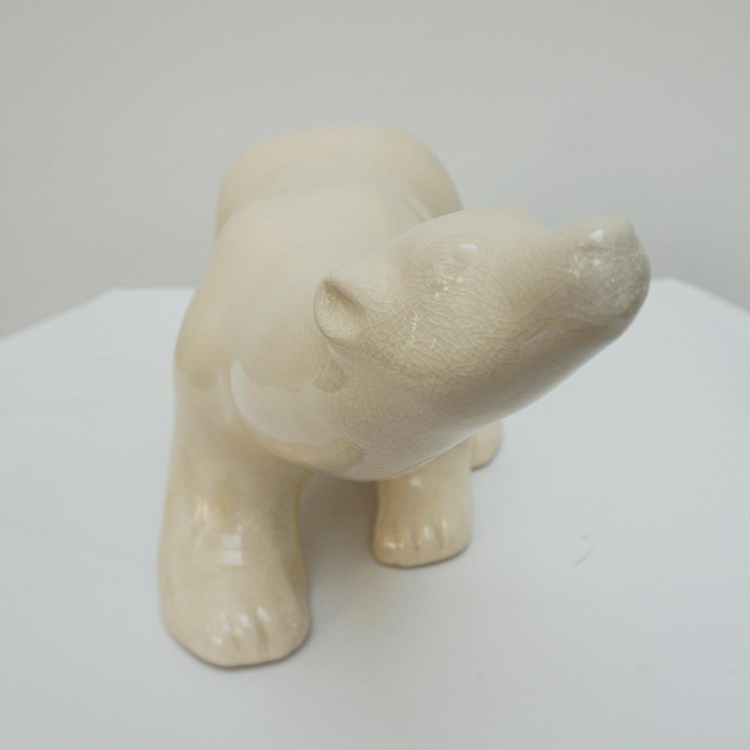 Grand ours polaire en glace Art Déco attribué à Pierre Chanet 4