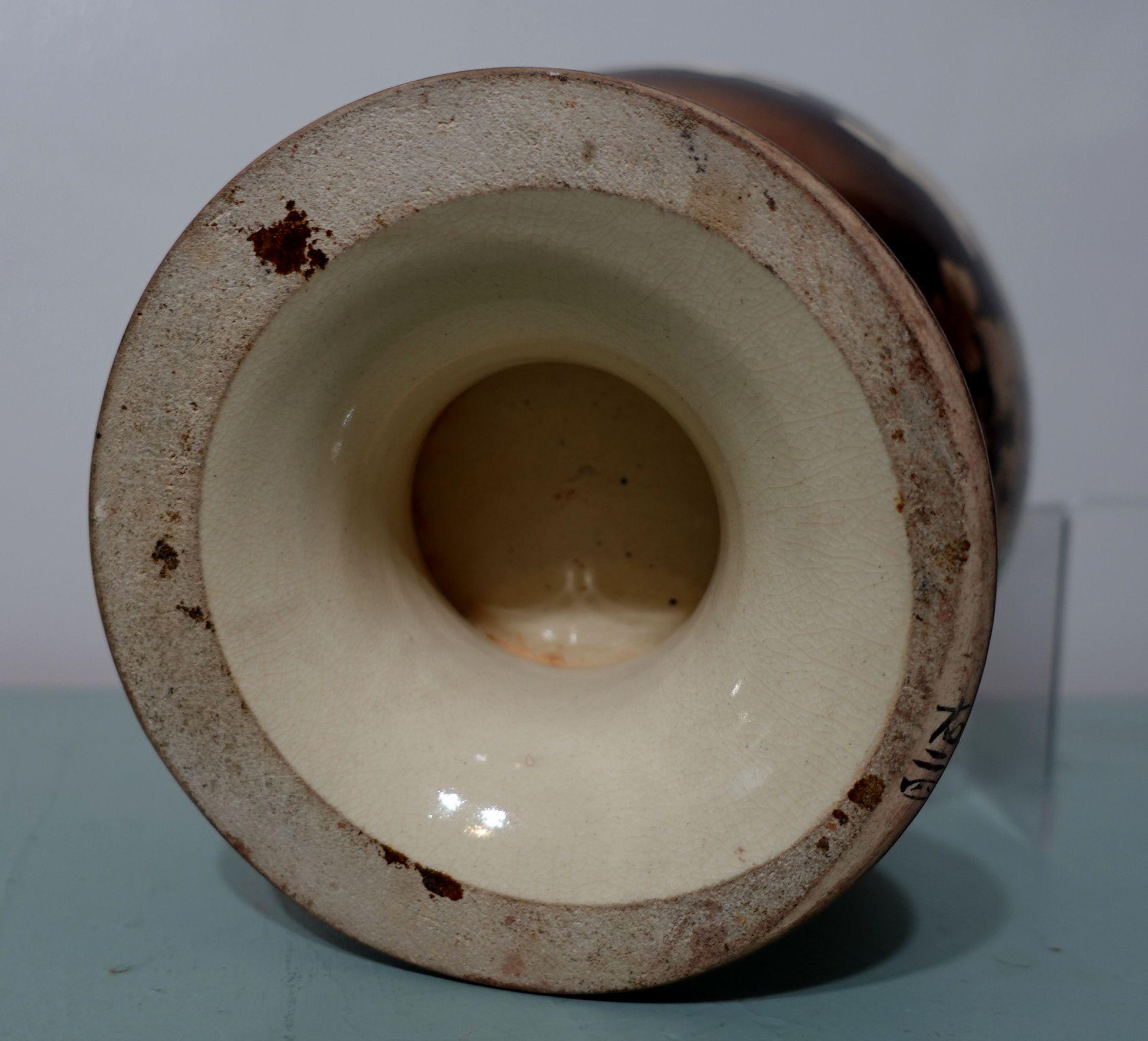 Grande vaso giapponese Art Nouveau in stile Satsuma, firmato in vendita 3