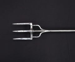 Large Arts & Crafts Wrought-Iron Fireplace Log Fork