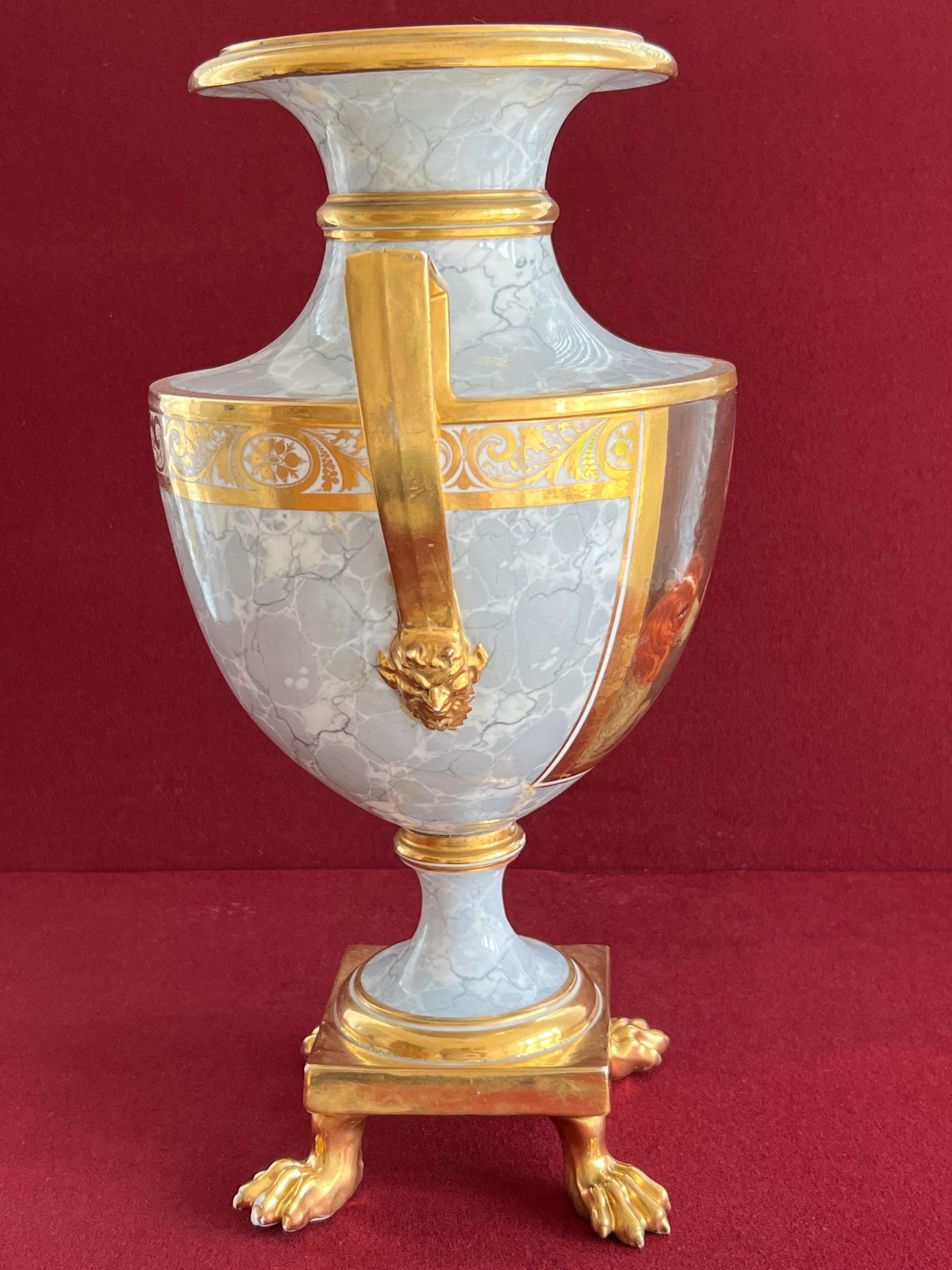 British Large Barr Flight and Barr Worcester Porcelain Vase C.1810