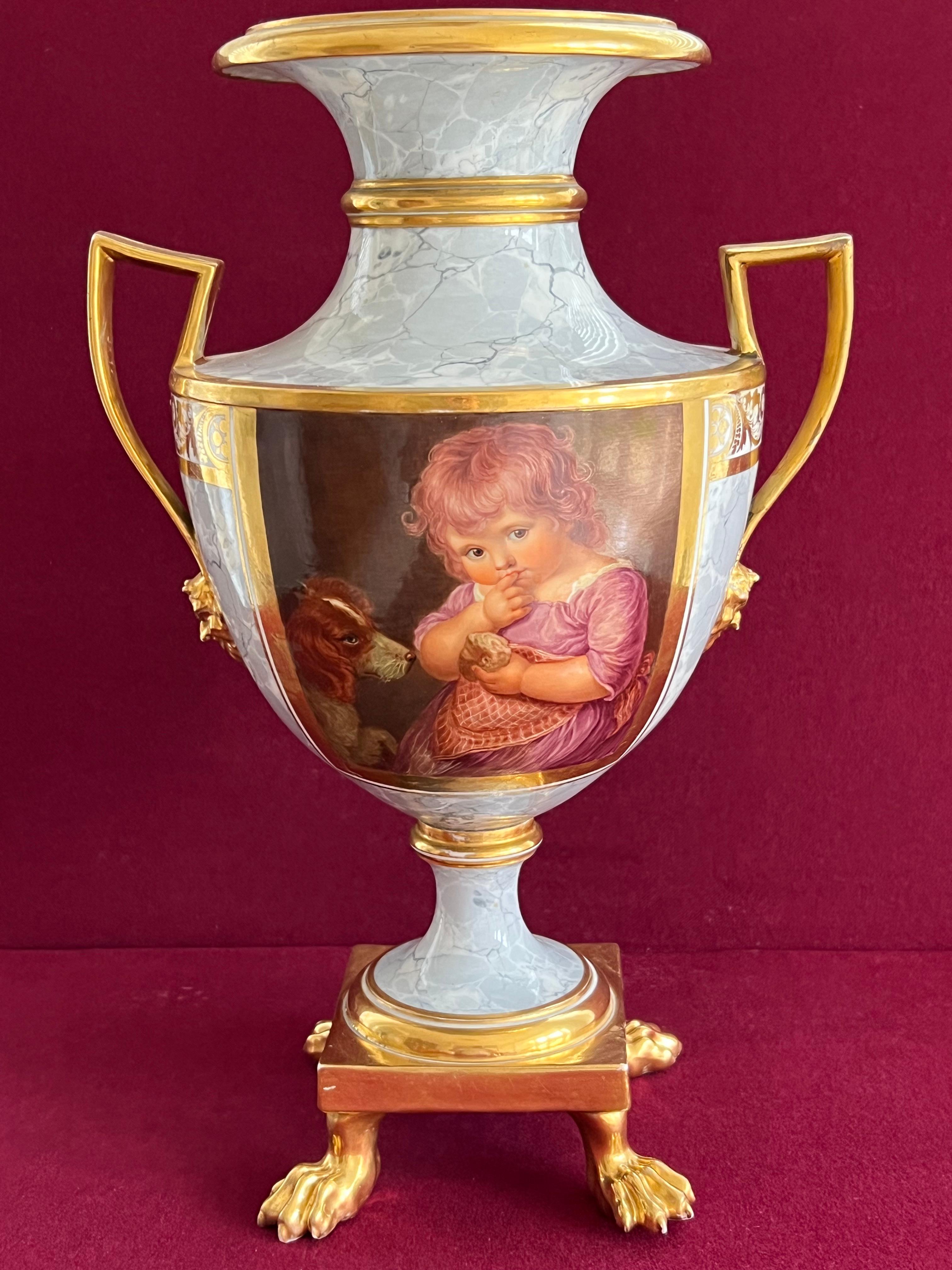 Large Barr Flight and Barr Worcester Porcelain Vase C.1810 1