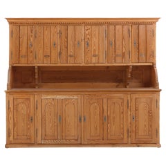 A Large Belgian Pitch Pine Cabinet, C. 1890.