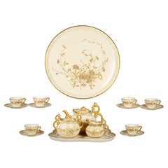 Gran servicio de té de porcelana Belleek Willets, hacia 1890